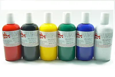£5.25 • Buy SCOLA 150ml BOTTLES OF PERMANENT FABRIC PAINT RED GREEN WHITE BLUE BLACK YELLOW