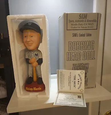 Mickey Mantle New York Yankees Pinstripes Limited Edition SAM's 1992 Bobblehead • $93