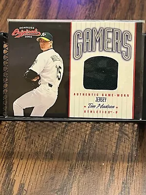 Tim Hudson 2002 Donruss  Gamers  Oakland Game Worn Used Jersey Patch Relic /500! • $5.99