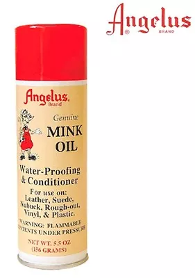 Angelus MINK OIL SpraY ProTect LEATHER Vinyl Nubuck Suede Boots Shoes Upholstery • $42.11