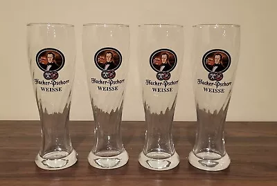 4 Hacker-Pschorr Weisse German Beer Glasses 0.5 Liter Oktoberfest • $34.50