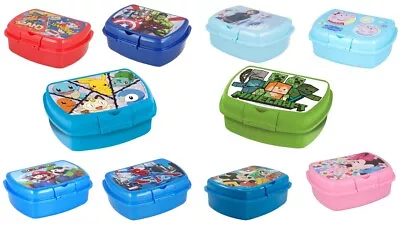 Kids Character Sandwich Lunch Box Food Fruit Snacks Children Back To School • £9.99