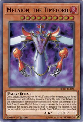 YUGIOH - Metaion The Timelord - BLRR-EN026 - Ultra Rare - 1st Edition - NM - FL • $0.99