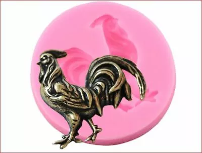 Rooster Silicone Mold 2  Candy Sugar Fondant Chocolate Marzipan Resin Small • $8.99