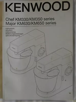 Kenwood Chef KM330 KM350 Series Instructions • $19.95