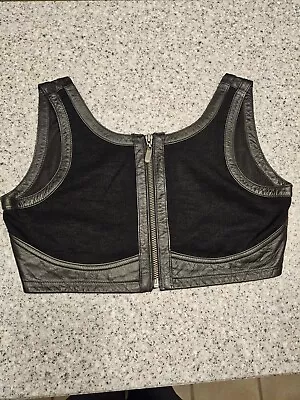 Women's Harley Davidson Leather & Spandex Bustier / Halter / Bra Top Sz  40/12 W • $42.99