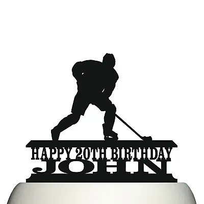 £13.99 • Buy Personalised Acrylic Ice Hockey Birthday Cake Topper Decoration & Keepsake Gift