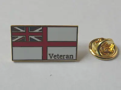 Royal Navy White Ensign Veteran Pin Badge - Lapel Badge HM Forces Veteran Badge • £6