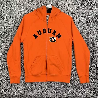 Auburn University Hoodie Women's Size S Orange Black Patch Logo Full Zip Tigers • $3.43