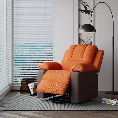 Electric Power Lift Sofa Elderly Heated Vibration Massage Recliner Chair Brown • $444.99