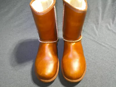 Ugg Australia Classic Short Leather Chestnut Boot Sz.8 • $99.98