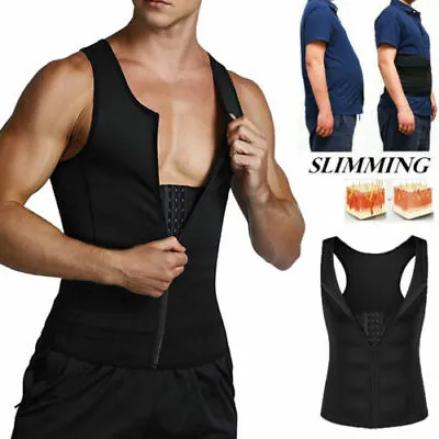 Fajas Para Hombres Reductora Men Sweat Shaper Sauna Chaleco Gym Abdomen Control • $13.79