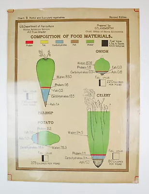 Poster Dept Of Agriculture Chart 9 Roots Veggie Food Science Educational 27 X21  • $69.99