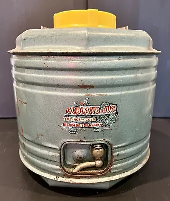 Vintage Antique 1960’s Poloron Products Industries Woodland Jug Thermos Cooler • $24.99