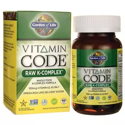 $23.79 • Buy Garden Of Life Vitamin Code Raw K-Complex 60 Vegan Caps