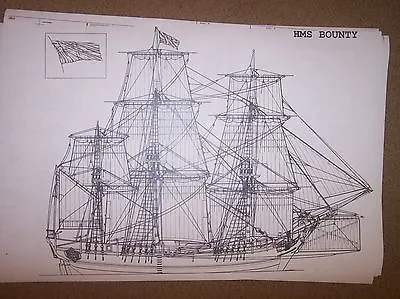 $7.56 • Buy H M S BOUNTY Ship Plans