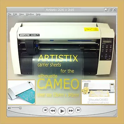 1 Carrier Sheet Craft Robo Graphtec Silhouette Cameo Cutting Mat Cards Plotter • £8.99