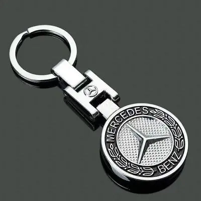 Metal Key Chain Ring For Mercedes Benz AMG Sport Emblem Car Home Decoration Gift • $8.99