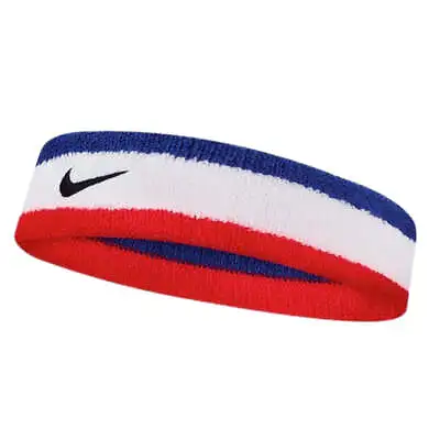 Nike Swoosh Cotton Nylon Sport Headband Red / White / Blue • $17