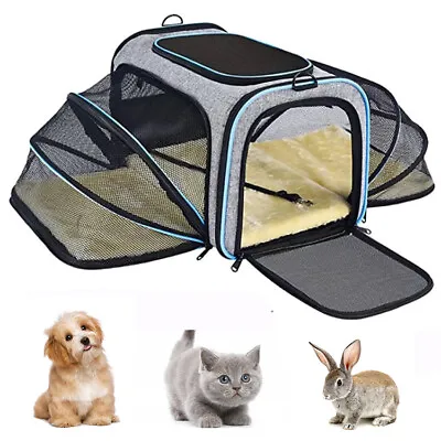 4 Sided Expandable Pet Carrier Bag Cat Dog Puppy Rabbit Carrier W/ Washable Pad  • $55.99