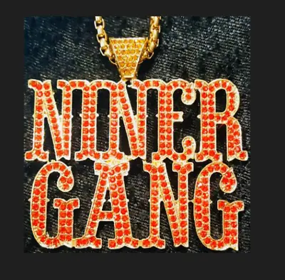 San Francisco 49ers SF Niner Gang Necklace Pendant Souvenir With Chain 60 Cm • $14.90