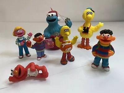 Lot Of 7 Sesame Street Figures Big Bird Ernie Elmo Bettie Lou Cookie Monster  • $14.99