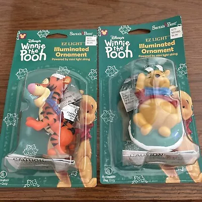 Lot Of 2 Disney Winnie The Pooh And  Tigger EZ-Light Illuminated Ornament Mini • $9.50