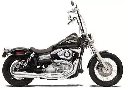 Bassani Xhaust Road Rage II B1 Exhaust System Chrome #1D18R Harley Davidson Dyna • $934.95