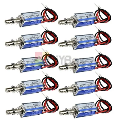 1-10PCS DC 6V 300mA 5N/10mm JF-0530B Pull-Push DC Solenoid Electromagnet • $18.40