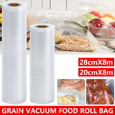 20 28 CM Vacuum Sealer Bags Rolls Vaccum Food Saver Storage Seal 8 METER • $10.99