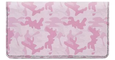 Pink Camo Designer Checkbook Cover Credit Card Slots & Pen Loop • $22.79