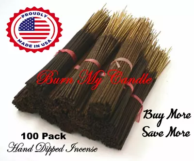 HEAVILY SCENTED INCENSE STICKS HAND DIPPED   Bulk 25 Stick Pack Bundle • $5.50