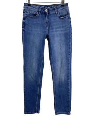 £11.99 • Buy NEXT Light Blue Faded Wash Relaxed Skinny Stretch Jeans Size 8 Regular 