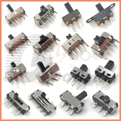 Mini Miniature Railway Slide Switch On-OFF 2 Position SPDT Micro Toggle PCB • $1.39