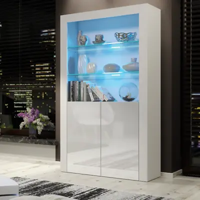 Modern Sideboard Display Cabinet Cupboard TV Stand Living Room High Gloss Doors • £179.90