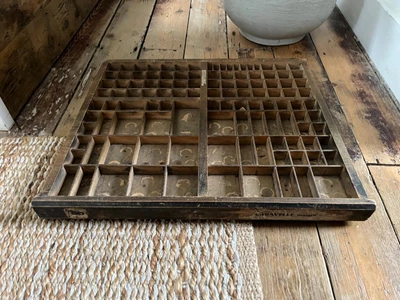 £55 • Buy Vintage Letterpress Printing Block Drawer / Display Case 50cm H X 44cm W