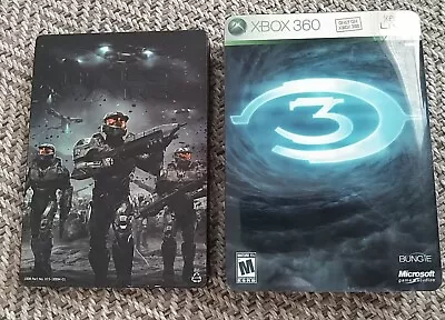 Halo 3 & Halo Wars (Xbox 360 2007) 2 Steelbook Special Edition Lot! See Pics!! • $39.99