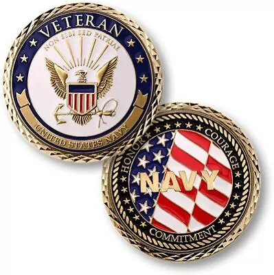 NEW U.S. Navy Veteran Challenge Coin. • $15.99