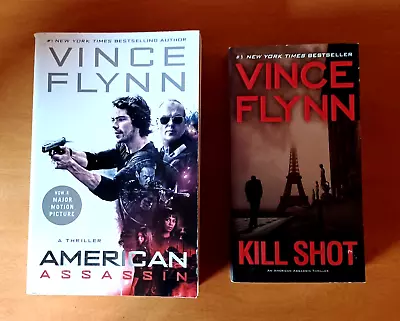 2 Mitch Rapp Novels-Vince Flynn-American Assassin & Kill Shot-free Shipping • $10.95