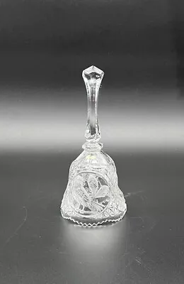 Vintage Hofbauer Byrdes Clear Cut Frosted 8  Crystal Bell Collectible Germany • $17.49