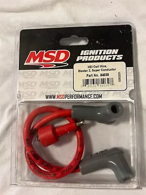 MSD 84039 Blaster 2 Ignition HEI Coil Wire-Super Conductor-8.5mm 90° Boots-Red • $35