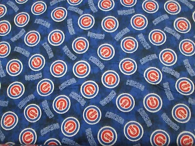 Chicago Cubs Mlb  100% Cotton Flannel Fabric   New   1 Yard Piece Go Cubs • $10.99