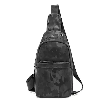 Men's Nylon Chest Sling Bag Crossbody Shoulder Bag Outdoor Backpack Daypack • $14.39