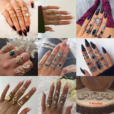 Elegant Women Midi Finger Ring Set Vintage Punk Boho Knuckle Rings Jewelry Hot • $2.56