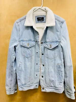 Industrie Stuyvesant Sherpa Faux Fur Denim Jacket Size-xs • $49