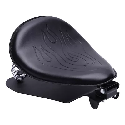 Motorcycle 12  Solo Seat +Spring For Harley Sportster XL 883 1200 Bobber Chopper • $69.99