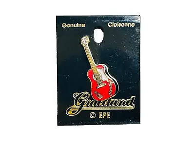 Genuine Closonne Guitar Lapel Pin Elvis Presley Graceland Rock Music Pinback • $10.99