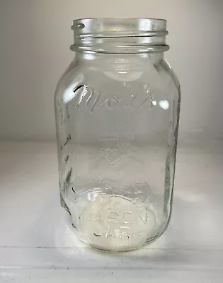 Vintage Mom's Mason Jar - 1 Quart Clear USA Graduated Sides Standard Mouth • $9