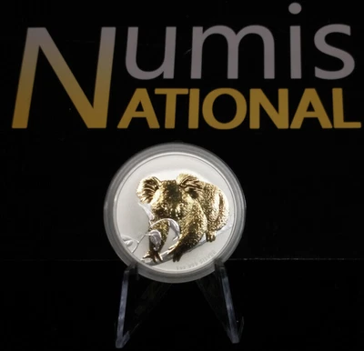 $49 • Buy 2010 $1 Silver 1oz. Australian Gilded Koala Coin Original Package COA 1500/1000