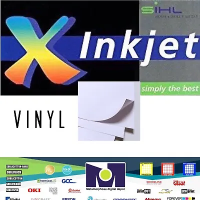 Inkjet Printable White GLOSSY Decals Vinyl 40 Sh 8.5 X11  Waterproof By Sihl • $43.99